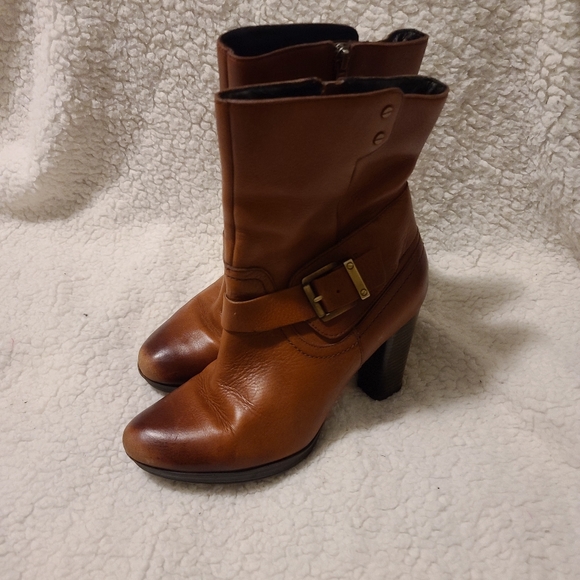 Clarks Brown Leather Dress Boots - Picture 2 of 10